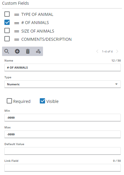 Add or Edit a Numeric Custom Field