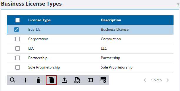 Clone a Business License Type