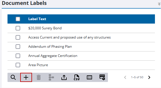 Add a Document Label