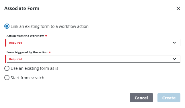 Associate Forms to a Work Activity Template