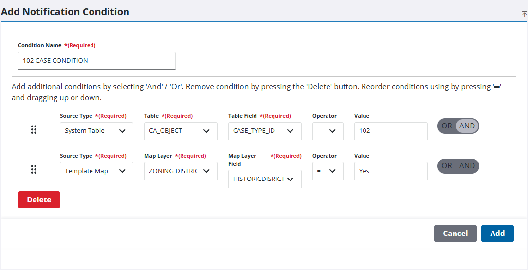 Clone a Notification Condition