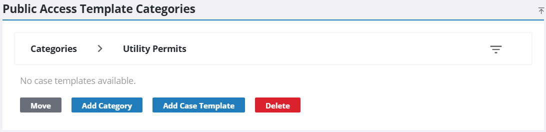 Remove a Public Access Template Category