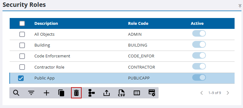 Remove a User from a Security Role