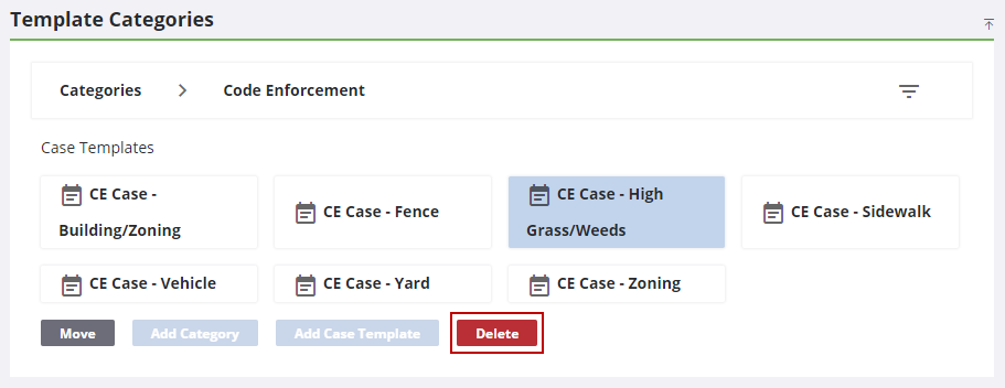 Remove a Template from a Category