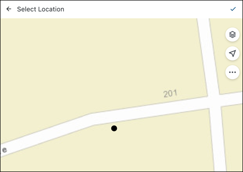 Capture a Work Activity Location by Digitizing a Point on the Map