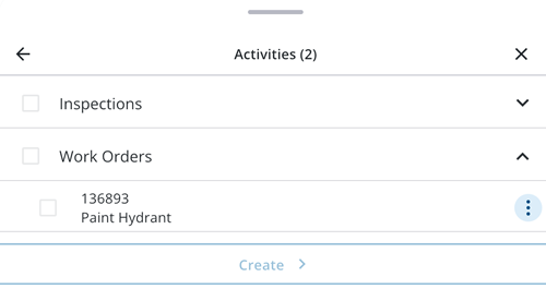 View and Select Work Activities on the Map