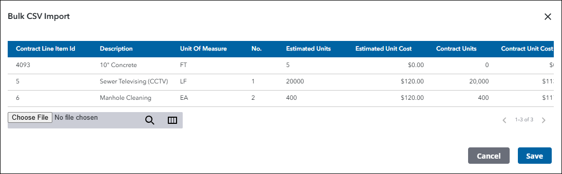 Upload Bulk CSV