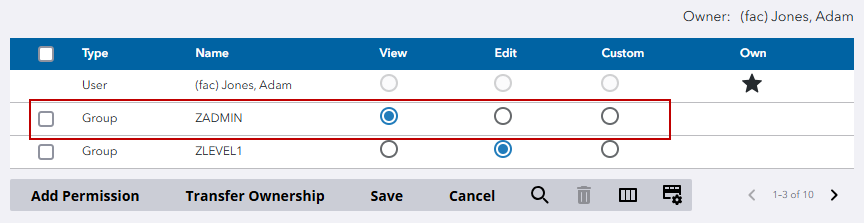 Edit Permissions