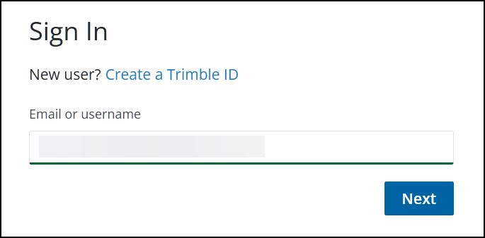 Trimble Log In Create a Trimble ID