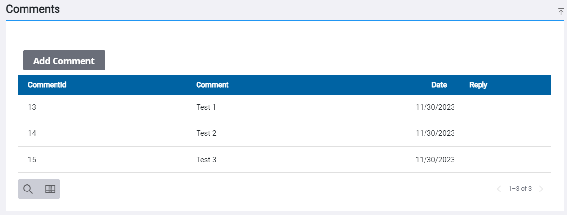 Comment Panel Comments