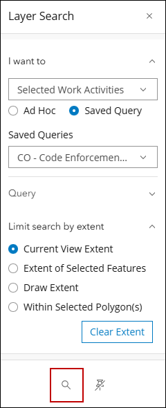 Search Work Activities from Saved Queries