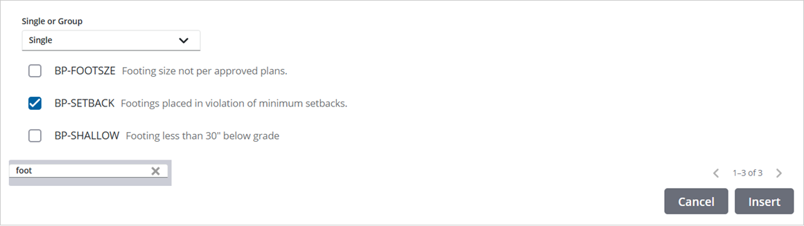 Image of Checklist section open with Single selected