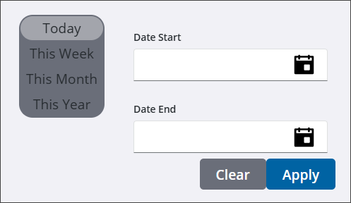 Image of License Management calendar search criteria